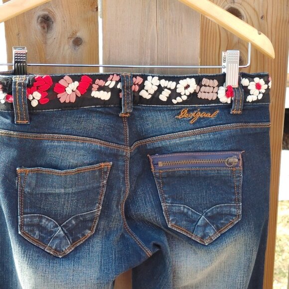 Desigual The DREAM Regular Fit RAINBOW JEANS Size 26 - Picture 11 of 16